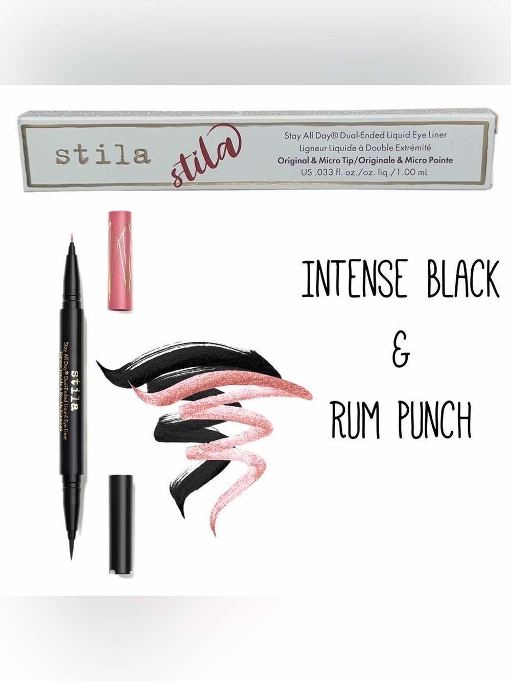 🍋2/$30 NIB Stila Stay All Day Dual-Ended Liquid Eye Liner: Shimmer Micro Tip